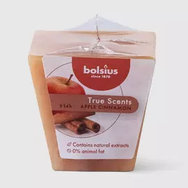 Свеча Bolsius квадрат 4,7х4,7 см true scents яблоко, корица