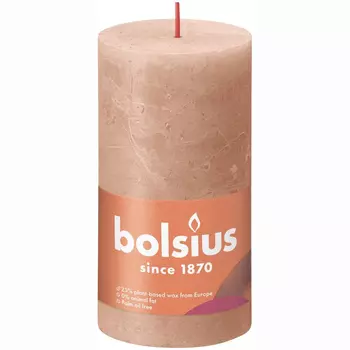 Свеча Bolsius Rustic 13х6,8 см Shine сливочная карамель