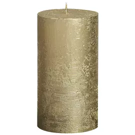 Свеча Bolsius rustic metal gold 13х6.8 см