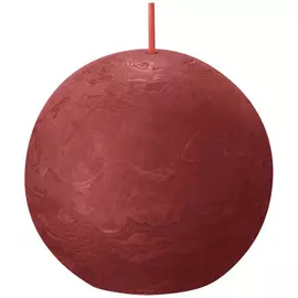 Свеча Bolsius Rustic Shine шар 7,6 см нежно- красная