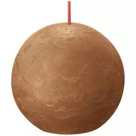 Свеча Bolsius Rustic Shine шар 7,6 см пряно-коричневая