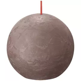 Свеча Bolsius Rustic Shine шар 7,6 см тауп