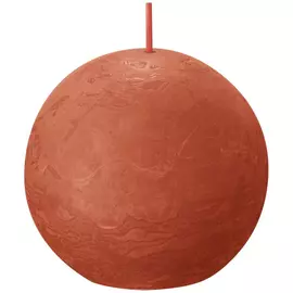 Свеча Bolsius Rustic Shine шар 7,6 см земляной оранжевый цвет
