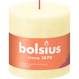 Свеча Bolsius рустик 10х10 см shine масляно-желтая