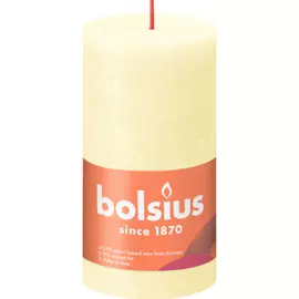 Свеча Bolsius рустик 13х6,8 см shine масляно-желтая