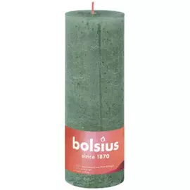 Свеча Bolsius рустик 19х6,8 см shine зеленая нефрит
