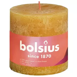 Свеча Bolsius shine 10х10 см медово-желтая