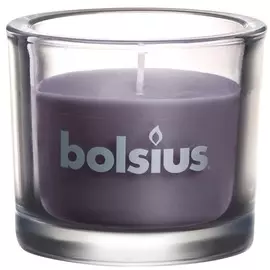 Свеча Bolsius в стекле 80/92 серая