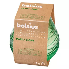 Свеча Bolsius в стекле 9,4х9,1 см зеленая