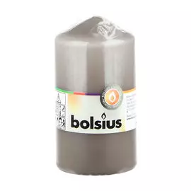Свеча декоративная Bolsius 13х7 см warm grey