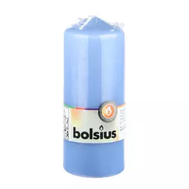 Свеча декоративная Bolsius 15х6 см васильковая