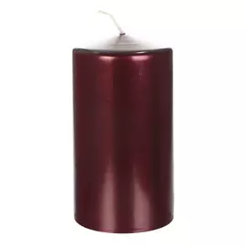 Свеча декоративная Wenzel Glanzmetallic бордо 13х7 см