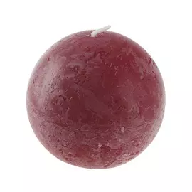 Свеча круглая Bolsius rustic 80мм бордовая