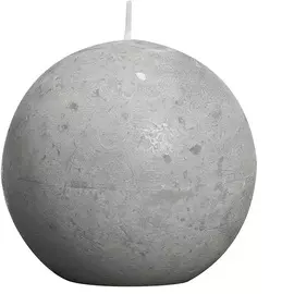 Свеча круглая Bolsius rustic 80мм светло-серая