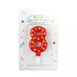 Свеча номерная для торта 8 Procos Party Essentials