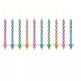Свеча праздничная Party Deco magic 6см 10шт в ассортименте