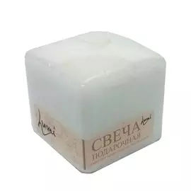 Свеча призма квадратная Lumi 6x6x6 белая