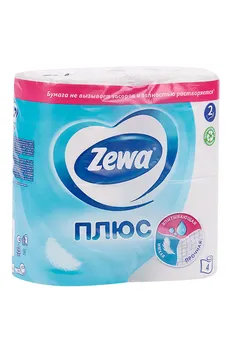 Туалетная бумага Зева плюс 2-х слойная, 4 шт, (144051)