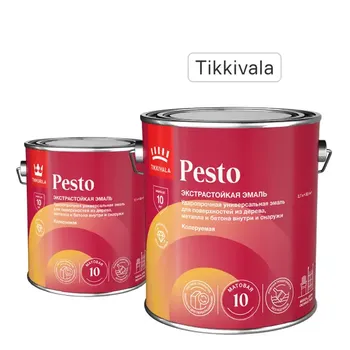 Эмаль Tikkurila Pesto 10 матовая прозрачная база С 2.7 л