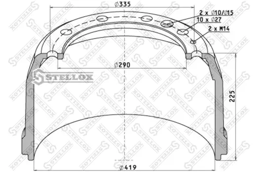 Тормозной барабан STELLOX 85-00047-SX