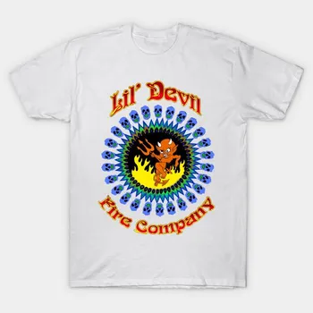 Футболка женская Lil Devil Fire Company Color Harajuku Print Kawaii футболка летняя женская футболка с коротким рукавом топ футболка S розовый