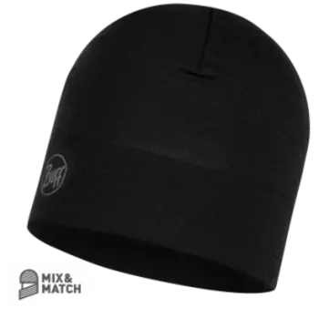 Шапка Buff Midweight Merino Wool Solid Black