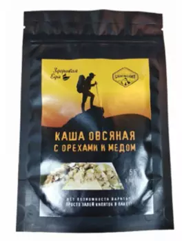 Каша овсяная с орехами и медом Здоровая Еда