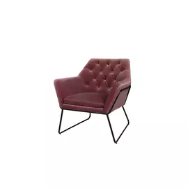 Кресло на металлическом каркасе велюровое пепельно-розовое (garda decor) красный 83x79x76 см.