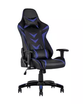 Кресло игровое topchairs corvette (stoolgroup) синий 64x135x53 см.