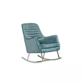 Кресло-качалка велюровое (garda decor) бирюзовый 90x94x73 см.