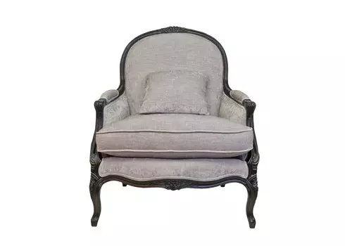 Кресло классическое aldo (mak-interior) серый 84x103x85 см.