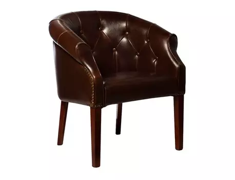 Кресло кожаное (garda decor) коричневый 68x77x56 см.