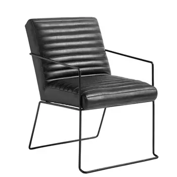Кресло кожаное nordal (nordal) черный 80x72x54 см.