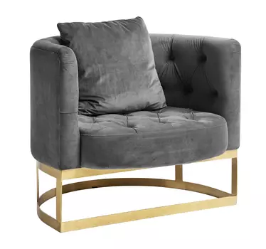 Кресло lounge (nordal) серый 90x74x76 см.