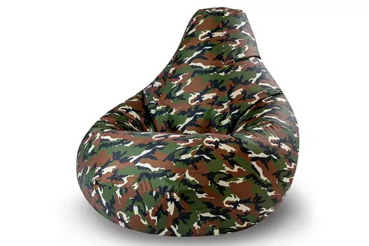 Кресло-мешок camo xl (van poof) зеленый 85x120x85 см.