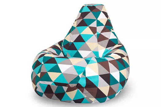 Кресло-мешок diamond xl (van poof) голубой 85x120x85 см.