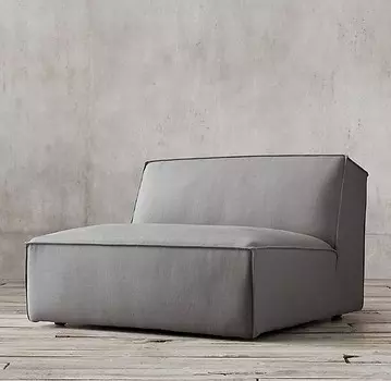Кресло модульное без подлокотников como (idealbeds) серый 90x72x105 см.