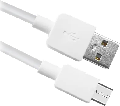Кабель USB-Micro USB, 1м, белый Defender USB08-01M (87497)