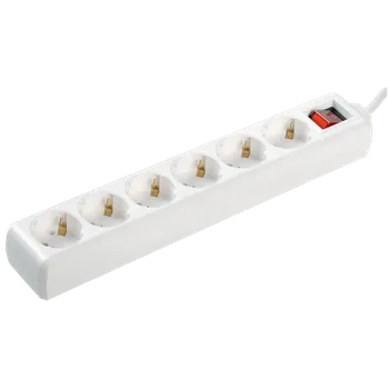 Удлинитель IEK У06К, 6-розеток, 5м, белый ( WYP10-16-06-05-ZK-N)