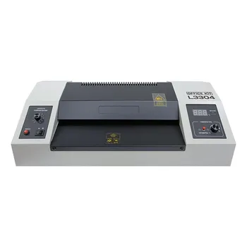 Ламинатор Office Kit L3304, A3, 80 мкм - 250 мкм, валов:4, горячее + холодное ламинирование, 330 см/мин., фото, реверс, белый/черный (L3304)