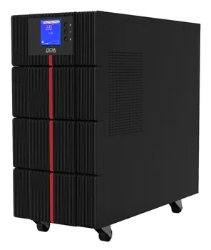ИБП Powercom Macan MAC-6000, 6000 В·А, 6 кВт, компьютерные (IEC C13/C19) + клеммная колодка, розеток - 10, USB, черный (MAC-6000)