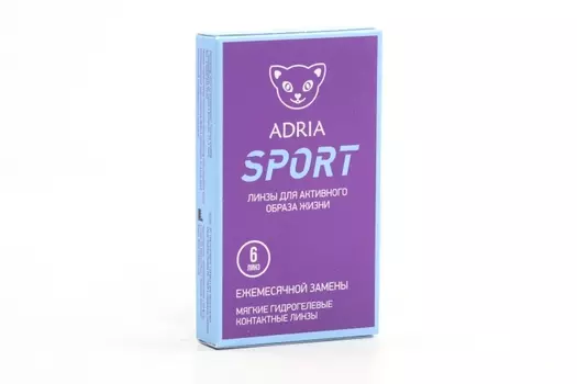 Контактные линзы Adria Sport мягкие/гидрогелевые/ежемесячные -3.75/14.2/8.6, 6 шт