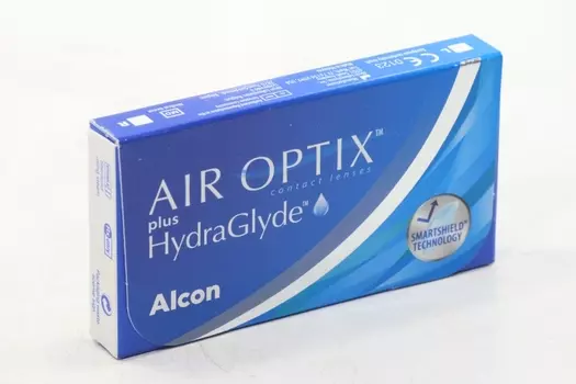 Контактные линзы Air Optix plus HydraGlyde (6) ежемесячные -1.0/14.20/8.6, 6 шт