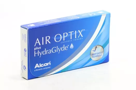 Контактные линзы Air Optix plus HydraGlyde (диоптрия -4,5), 3 шт