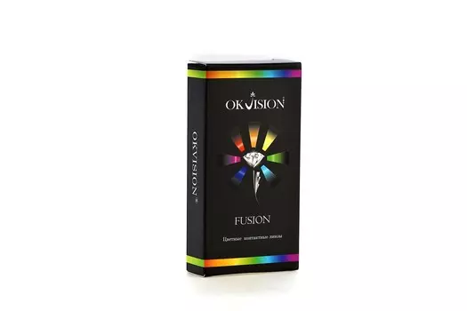 Контактные линзы цветные Okvision Fusion на 3 месяца Blue-Viole D -0.00 R 8.6, 2 шт