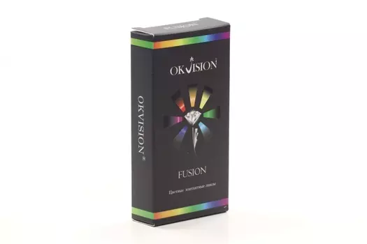 Контактные линзы цветные Okvision Fusion на 3 месяца Blue 2 D -6.50 R 8.6, 2 шт