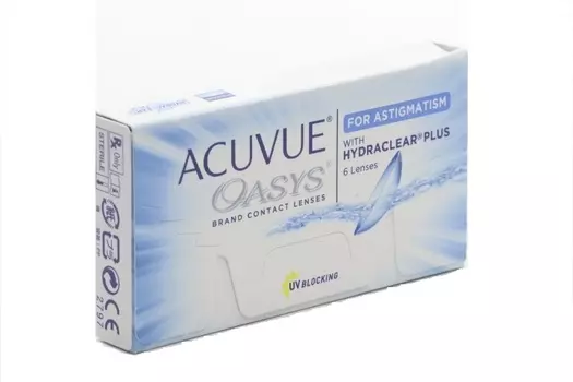Контактные линзы ACUVUE Oasys for Astigmatism 6 линз R 8.6 D -2.00 CYL -0.75 AX 180