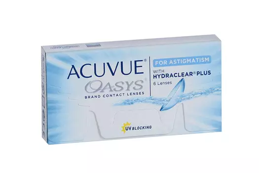 Контактные линзы ACUVUE Oasys for Astigmatism 6 линз R 8.6 D -6.00 CYL -1.25 AX 180