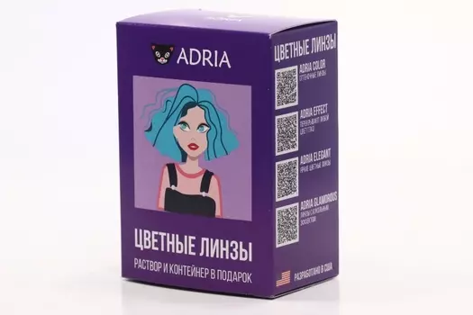 Контактные линзы Adria Glamorous Blue мягкие/квартальные -3.00/14.5/8.6, 2 шт
