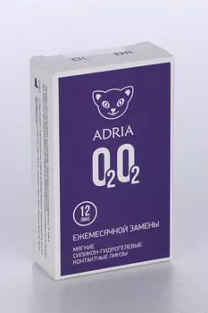Контактные линзы Adria O2O2 мягкие/силикон-гидрогелевые/ежемесячные -4.75/14.2/8.6, 12 шт
